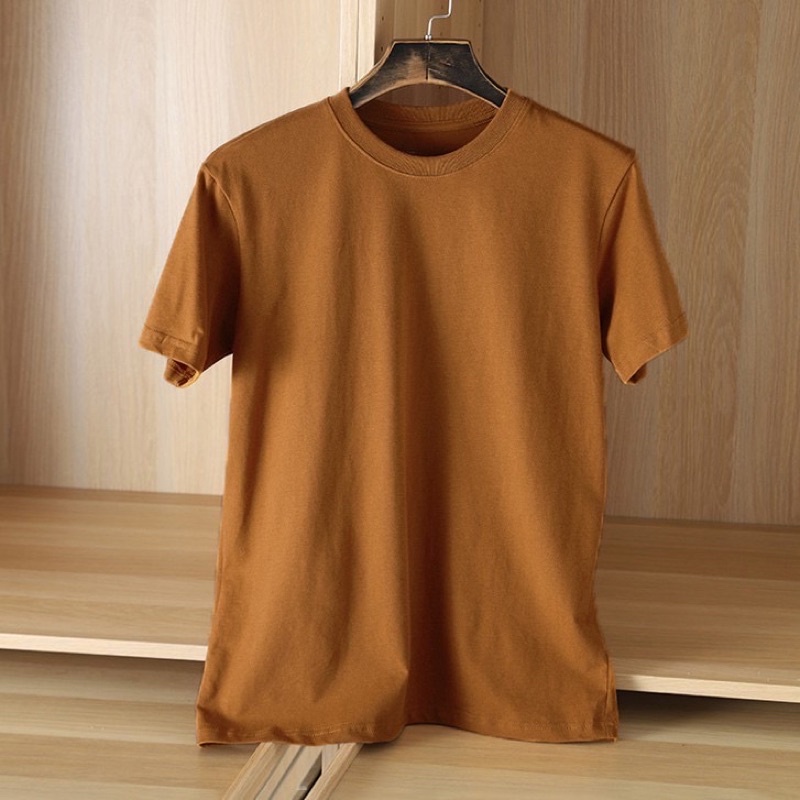 Áo Phông Trơn Cotton không cổ DUDE Tee tay ngắn fullsize 40-100kg