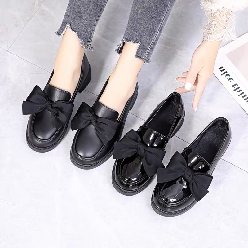 Bốt Nữ Học Sinh Ulzang Kéo Khoá Cao Cấp - giày boots nữ cổ lửng dáng xinh