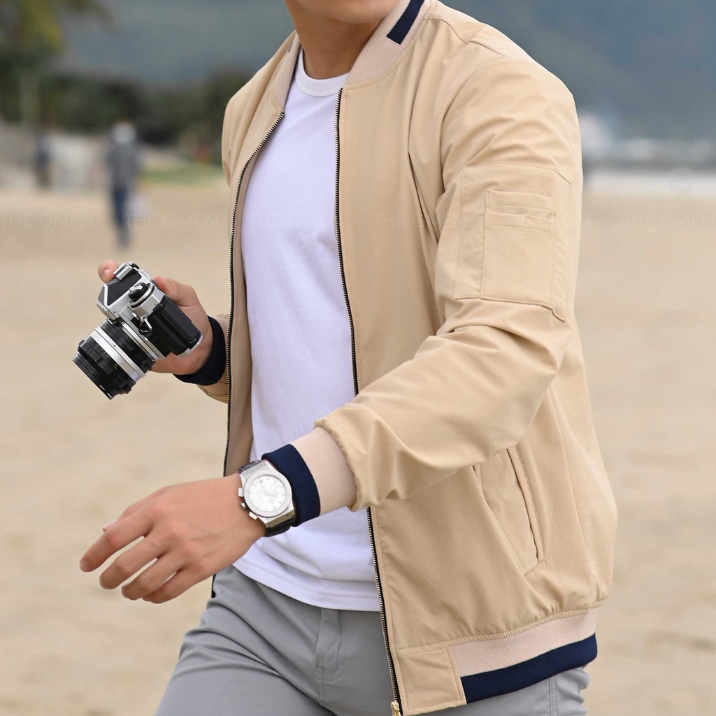 Áo khoác WIND BOMBER JACKET chất liệu gió, form Regular - THE GMEN ELEGANT EST 2017