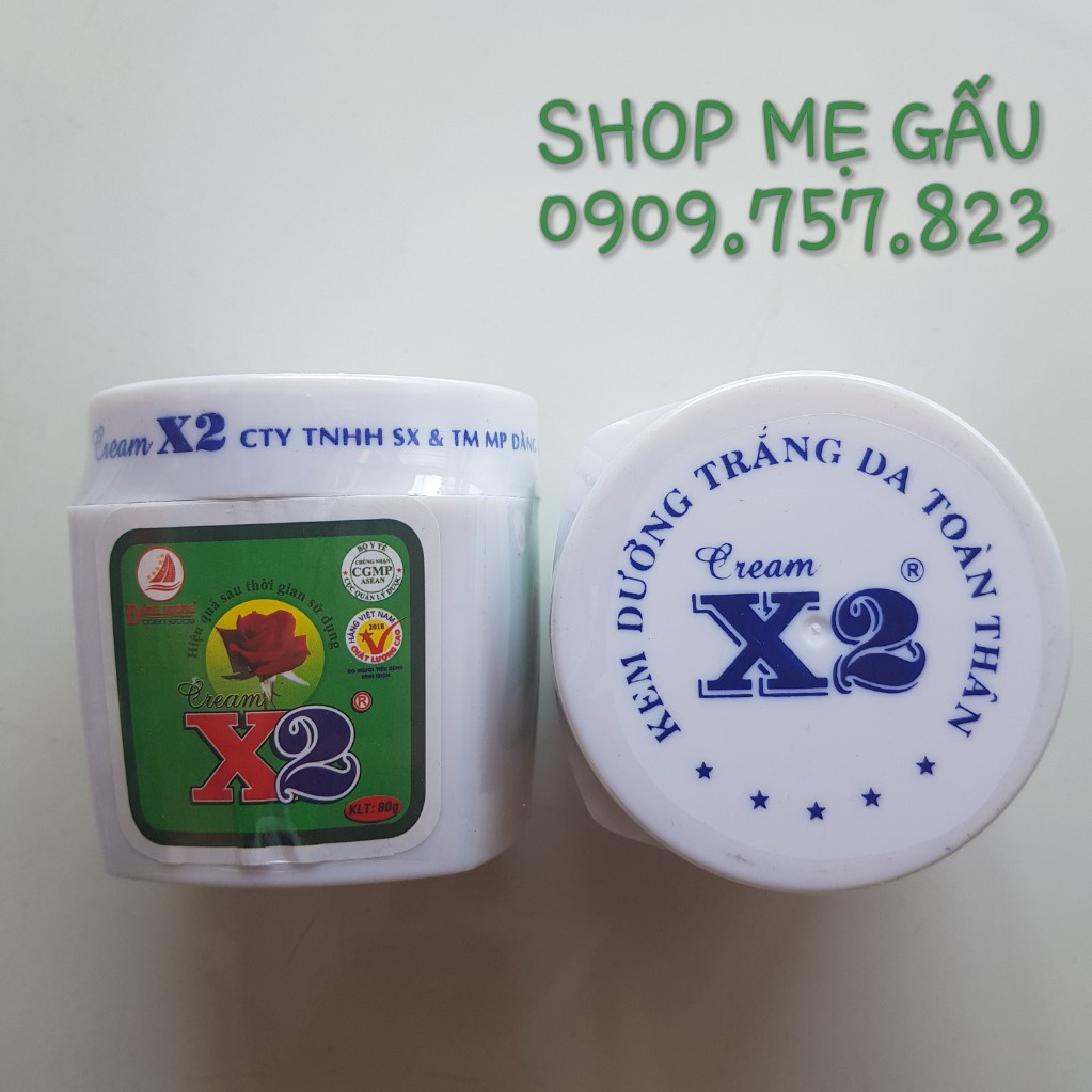 Kem X2 trắng da toàn thân hộp 80gram Chính hãng