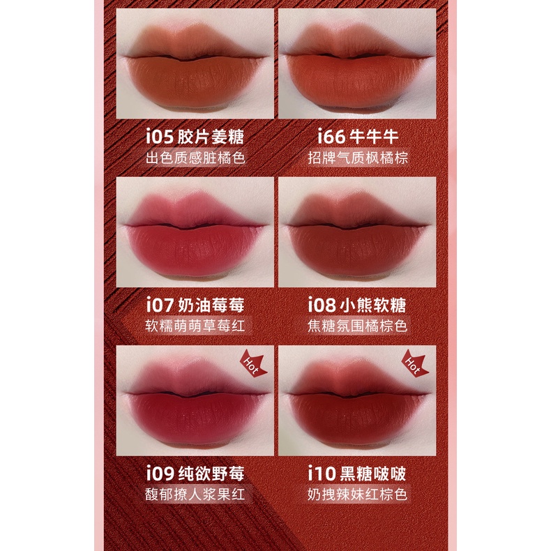 Son kem lì CHIOTURE i04 mịn như nhung nhiều màu tùy chọn i09