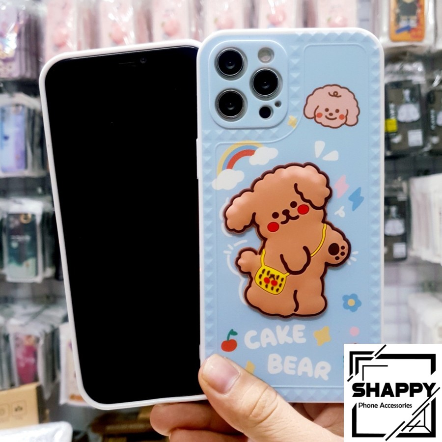 Ốp Lưng IPhone Gấu Cake Bear Dẻo Viền Vuông Các Dòng 7Plus/8Plus/X/XS/XsMax/11/11ProMax/12ProMax [Shappy Shop]