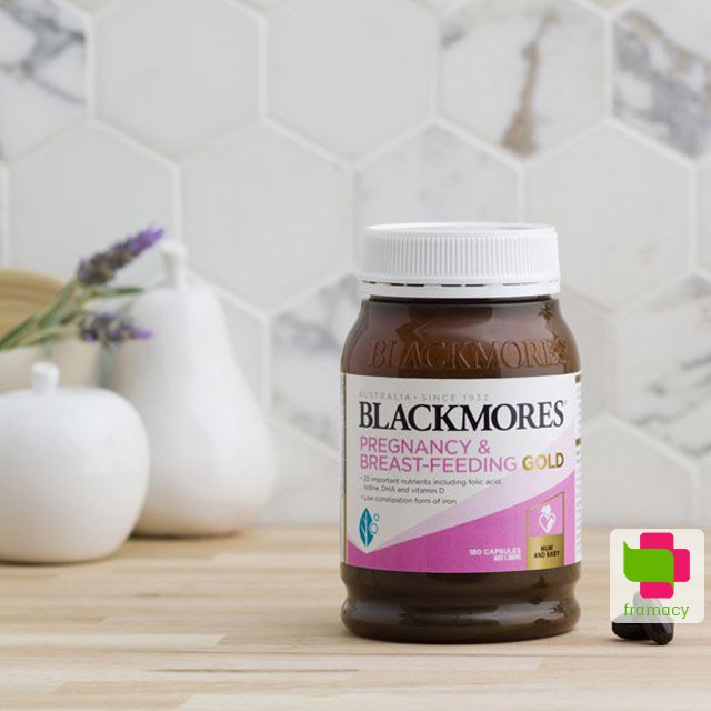 Vitamin tổng hợp Blackmores Pregnancy &amp; Breast-Feeding Gold, Úc (180 viên) bổ sung dưỡng chất cho bà bầu và mẹ sau sinh