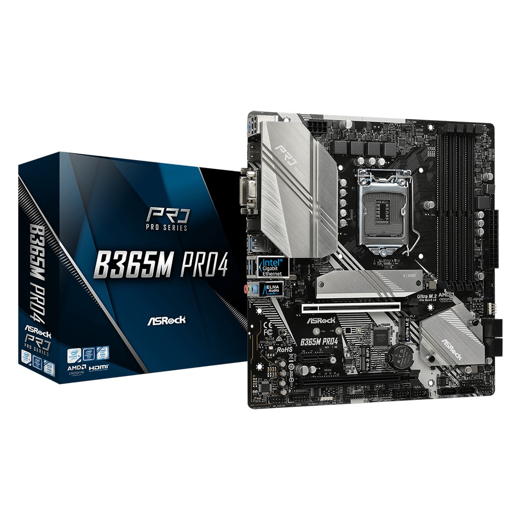 [Mã ELCLXU8 hoàn 5% xu đơn 500k]Mainboard Asrock B365M Pro4 ( Socket 1151v2 )