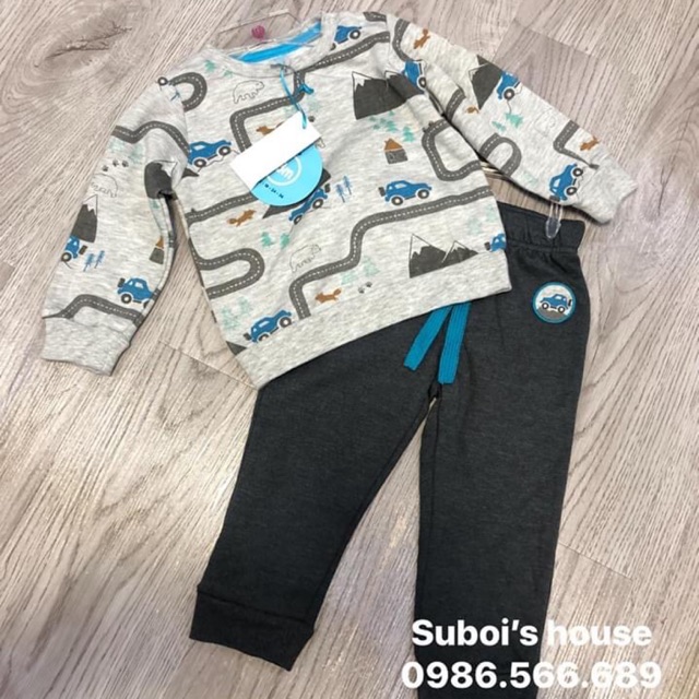 Set đồ bé trai hình oto