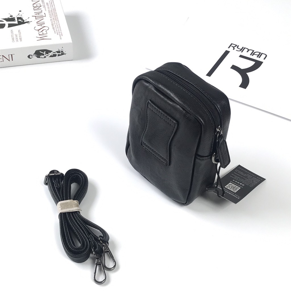 Túi mini nhỏ Unisex nam nữ đeo chéo để vừa điện thoại, ví/bóp, phụ kiện, dây đeo da PU, khóa kéo bền đẹp và thanh lịch | BigBuy360 - bigbuy360.vn