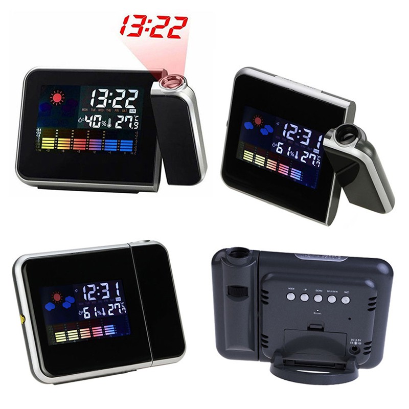 [baishangworshipwell♥]Projection Alarm Clock for Bedrooms with Weather Station, Digital Projection