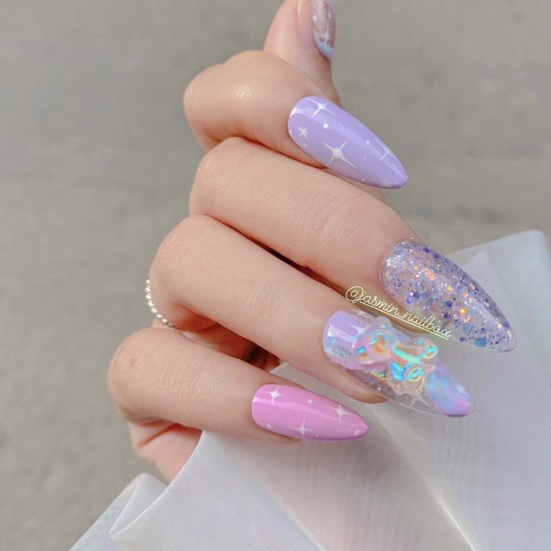 Nail Box thiết kế sẵn mẫu charm nơ - có làm theo yêu cầu