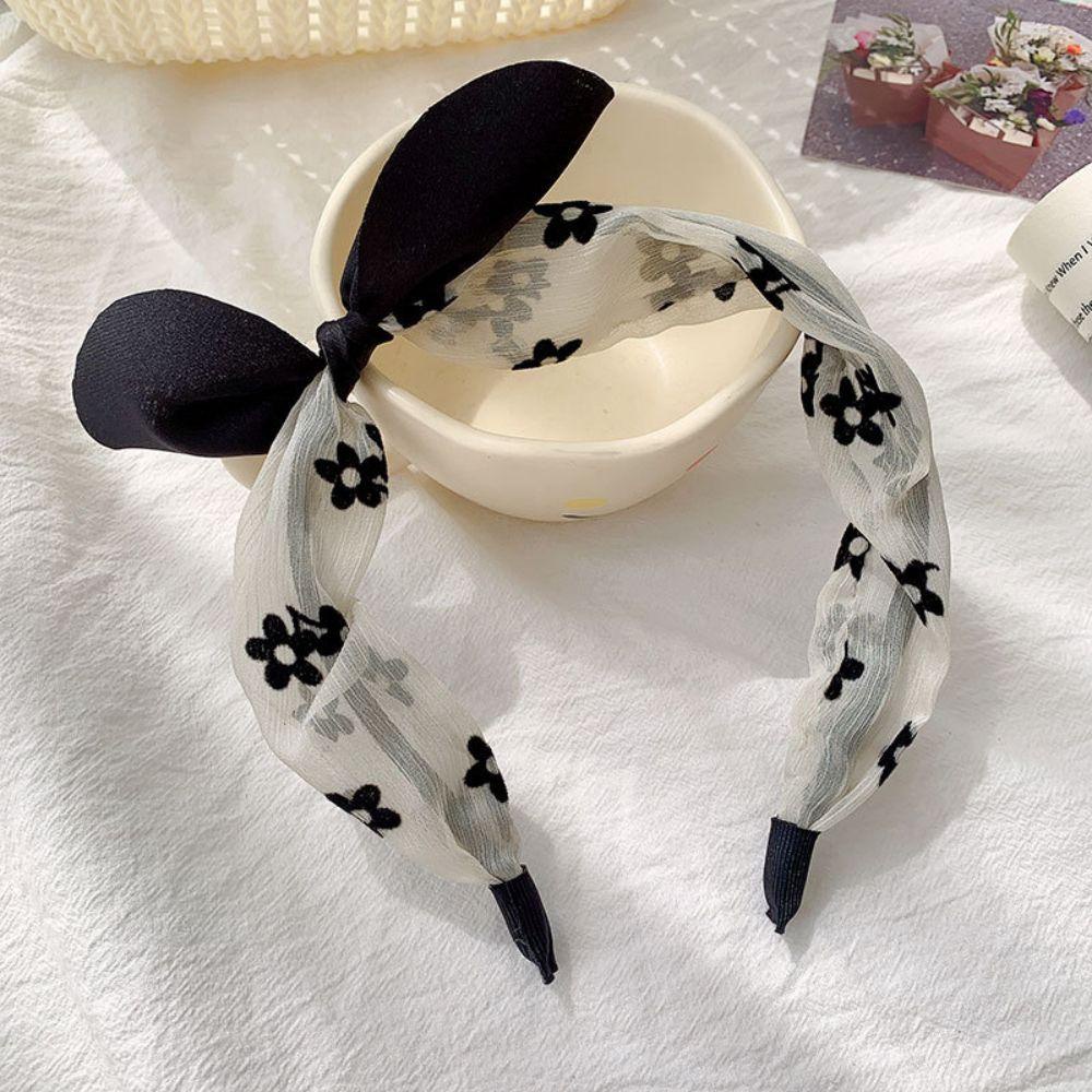 Băng Đô Cài Tóc Phối Lưới Họa Tiết Hoa Siêu Nữ Tính WMES15H