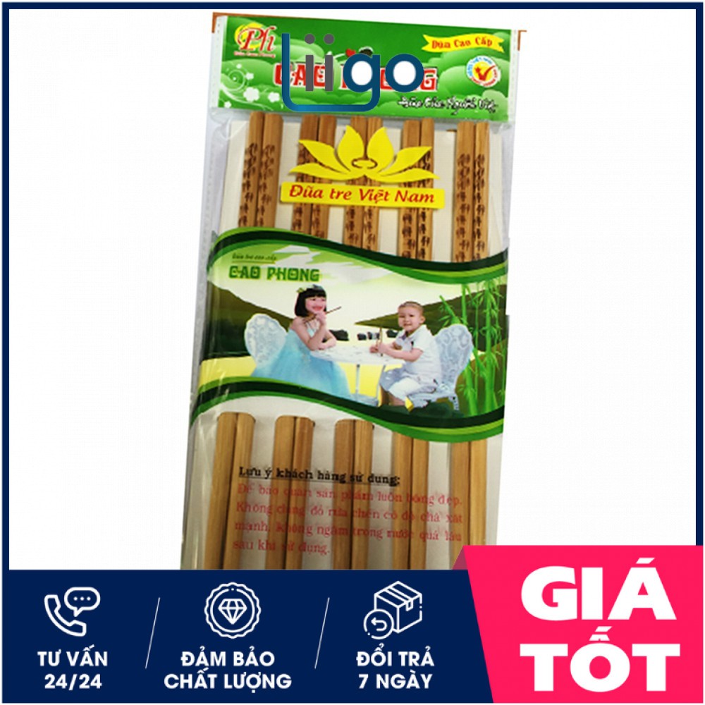 Đũa tre cao cấp Cao Phong - Hàng Việt Nam(Liigostore)