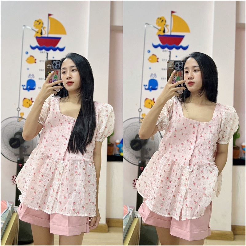 Set áo hoa nhí kèm quần