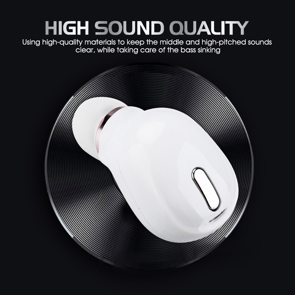 Tai nghe nhét tai Bluetooth 1 bên thiết kế nhỏ gọn tiện dụng kèm phụ kiện | BigBuy360 - bigbuy360.vn