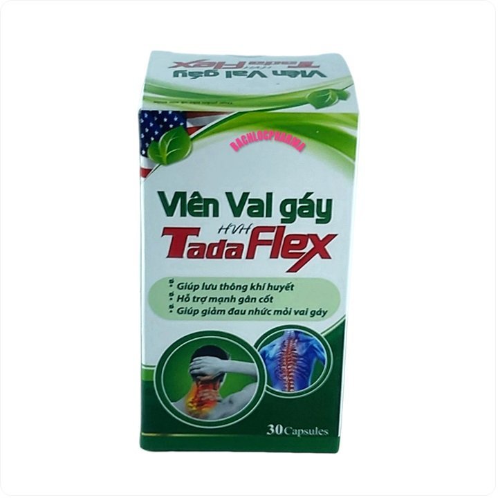 Viên Vai Gáy Tada Flex giảm đau khớp, viêm khớp, thoái hóa khớp, tái tạo sụn khớp, giảm các triệu chứng đau nhức,mỏi vai