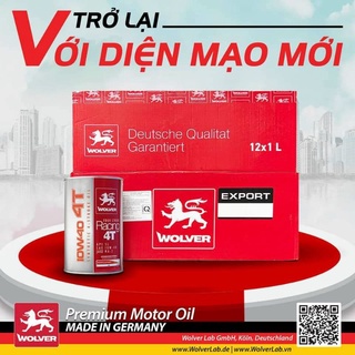 NHỚT XE SỐ  WOLVER RACING 4T 10W40 [ MADE IN GERMANY ] Date 2027