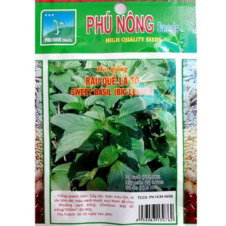 Hạt giống RAU QUẾ LÁ TO SWEET BASIL (BIG LEAVES) 5gr