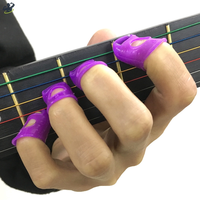 Bọc Silicone Bảo Vệ Ngón Tay Khi Chơi Đàn Guitar/Ukulele 5 Kích Cỡ