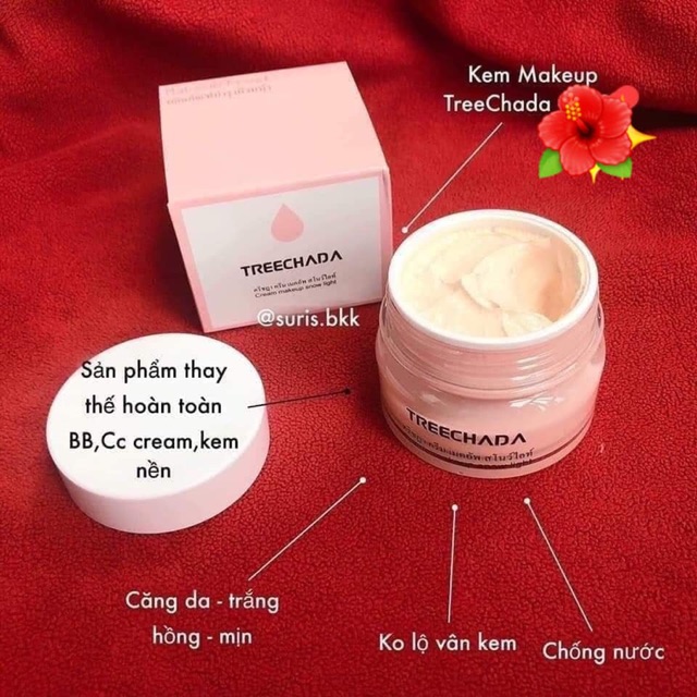 Kem dưỡng da make up TREECHADA Thái Lan Hộp 50ml