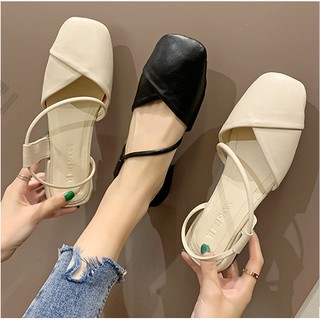 [SẴN ] Full box Giày búp bê đế vuông, quai chéo cực xinh - P001