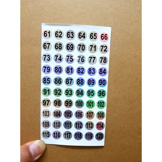 Tem dán số chai sơn từ số 1-300