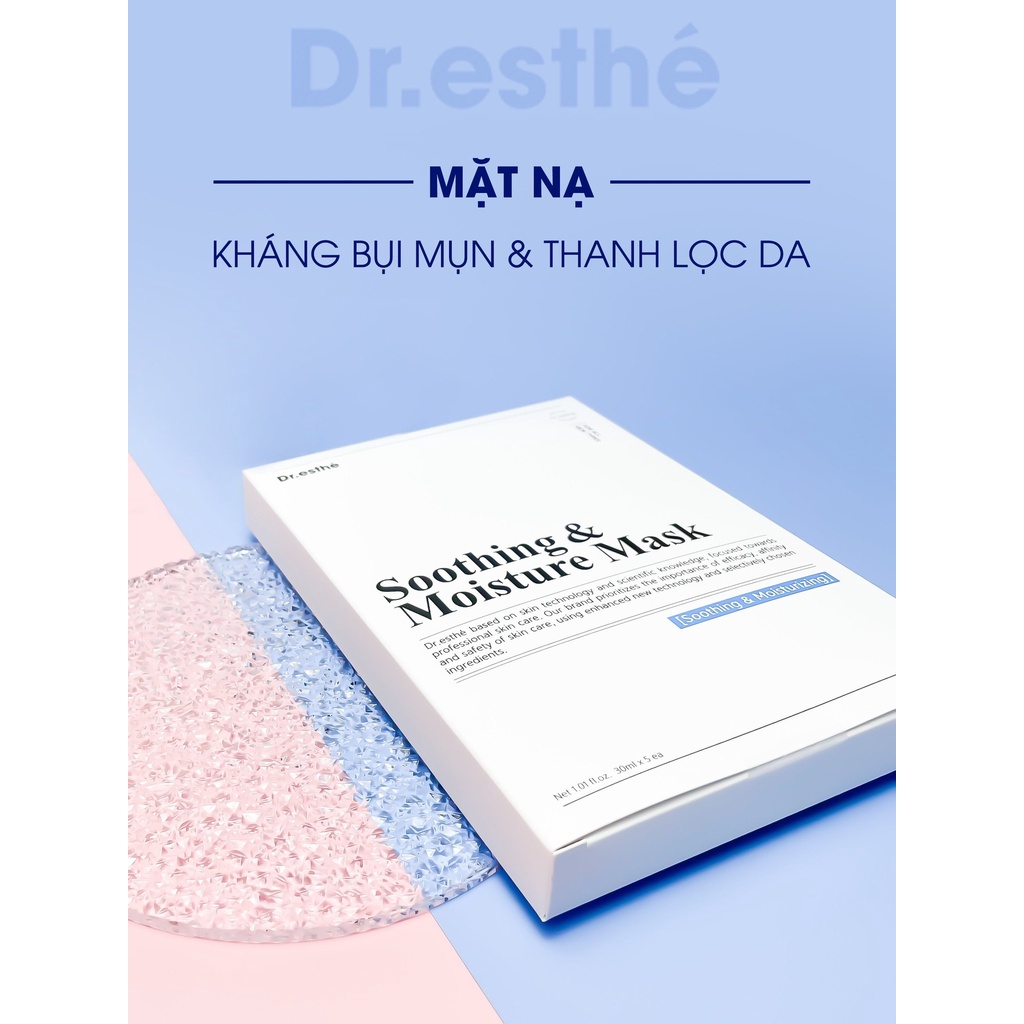 Dr.Esthé Soothing & Moisture Mask Mặt Nạ Cấp Ẩm Kháng Bụi Mịn Thanh Lọc Da