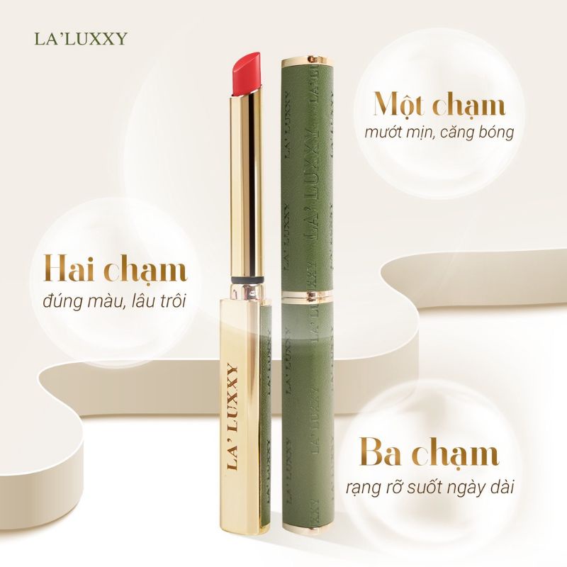 Son lạnh ROUGE DE LA’LUXXY 02 Đỏ Tuyết chính hãng Dr.lacir Quynhanhspa20 đúng màu lâu trôi