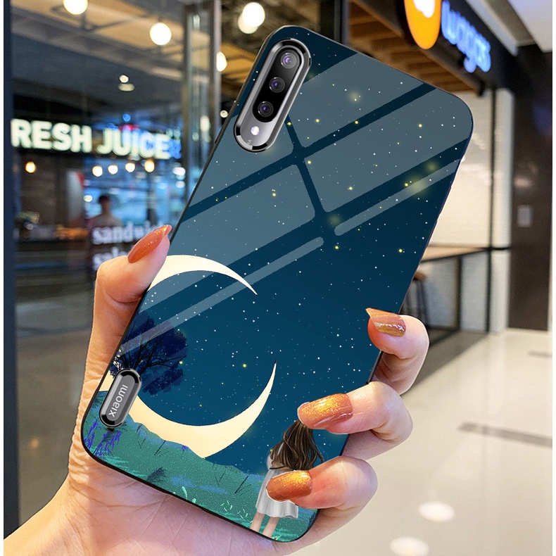 Ốp Lưng XIAOMI MI A3 Ốp kính bóng cao cấp Phi Hành Gia