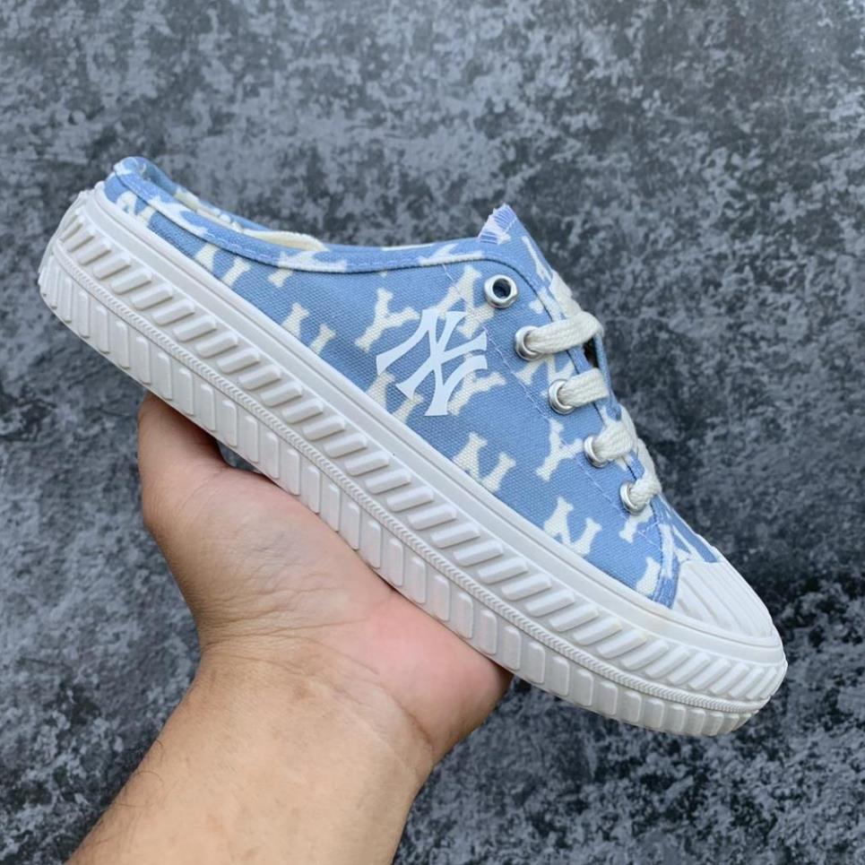 Giày lười Sục MLB ny đạp gót màu Xanh Dương thể thao sneaker Hot Trend [Full box, Full bill]