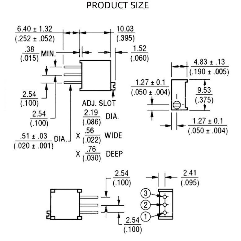 Chiết Áp Điều Chỉnh Đa Vòng 3296w 3296x 3362p 3006p 100r 200r 500r 1k ~ 1m