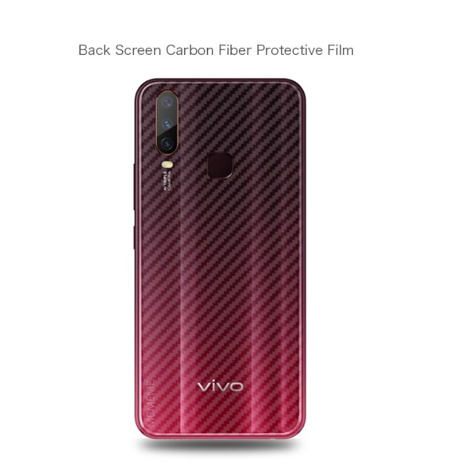 Set 2 Miếng Dán Sợi Carbon Bảo Vệ Mặt Sau Cho Vivo Y19 Y91C Y11 S1 Pro V17 Pro V15 Pro Y15 2020 Y17 Y12