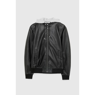 Áo da Zara Man có mũ chính hãng