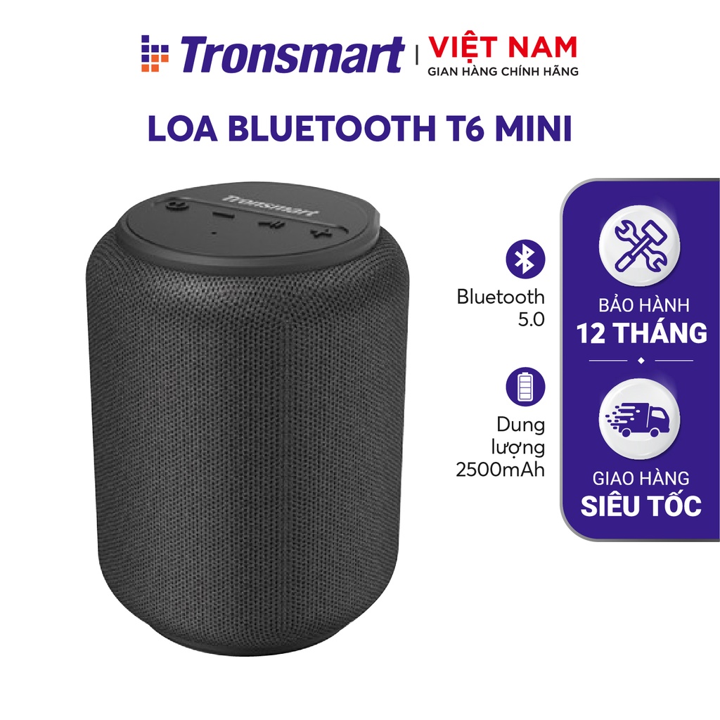 Loa Bluetooth 5.0 Tronsmart Element T6 Mini Chống nước IPX6 - 15W - Bảo hành 12 tháng