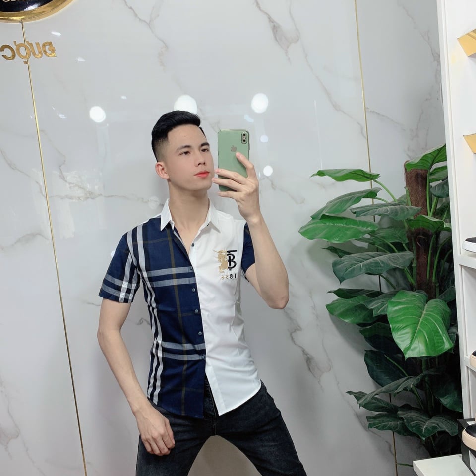 Áo sơ mi nam bbr tay ngắn phối màu trắng kẻ nhiều màu caro , chất liệu cotton thoáng mát