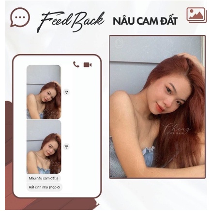 Thuốc Nhuộm Tóc Chính Hàng Màu NÂU CAM ĐẤT | Không Tẩy Tặng Oxy Trợ Nhuộm Găng Tay, Mũ Ủ, Chụp tại