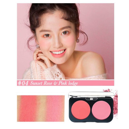 Phấn má hồng lâu trôi LAMEILA hộp 2 ô màu tự nhiên bảng phấn má nội địa Trung ZD-BM01 | BigBuy360 - bigbuy360.vn