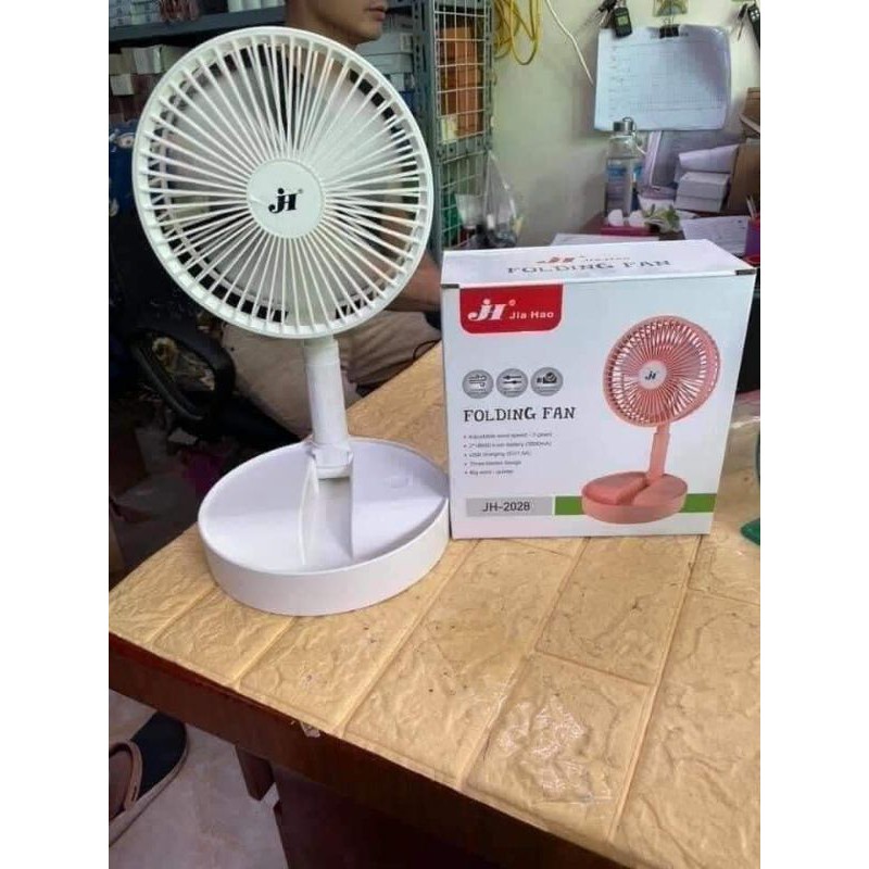 QUẠT SẠC TÍCH ĐIỆN GẤP GỌN Folding Fan Jh- 2028