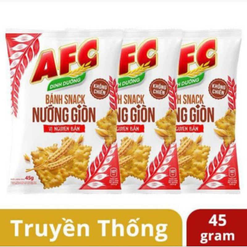 [MỚI] Bánh Snack AFC nướng giòn túi 45g. Bánh dinh dưỡng AFC.