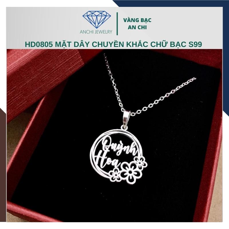 Dây chuyền tên chuẩn bạc ta bao sáng không xỉn màu, An chi Jewelry