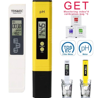 Bút đo độ pH/Bút thử nước TDS đo độ sạch/độ chua/độ kiềm có màn hình LCD tiện dụng