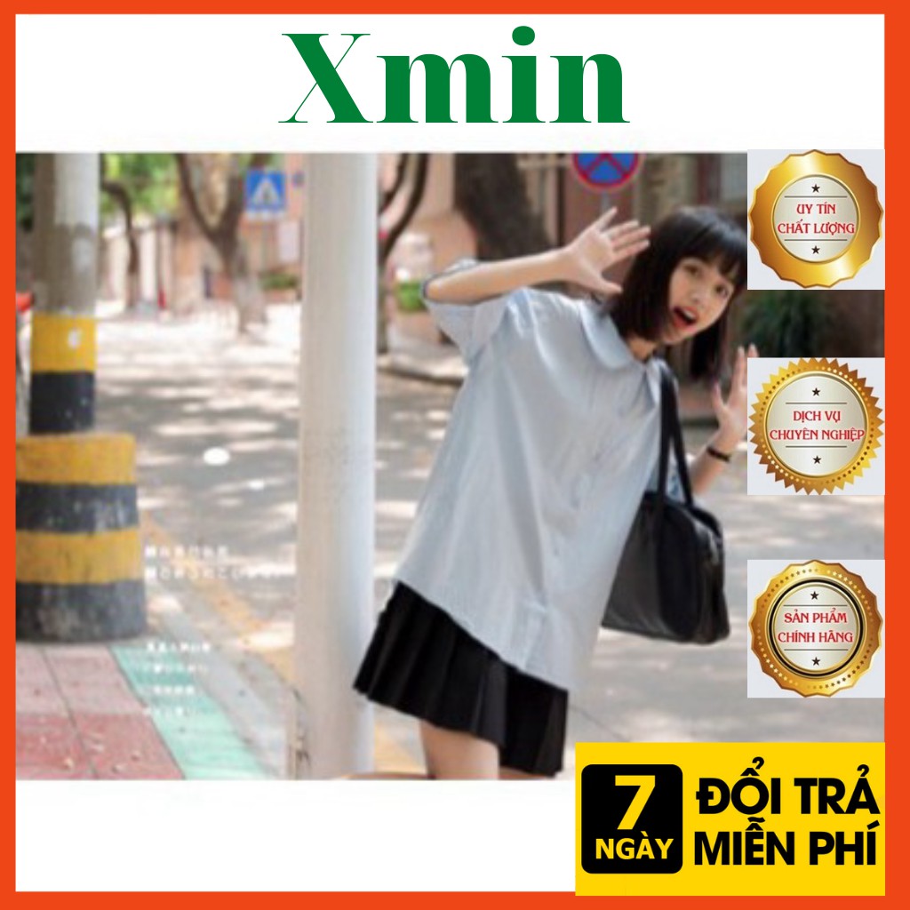 Áo kiểu hàn quốc A002, áo kiểu cổ sen nhỏ dáng babydoll trơn hai màu ngọt ngào xmin.fashion | BigBuy360 - bigbuy360.vn