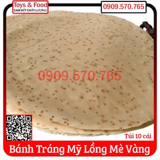 Bánh tráng mỹ lồng dừa mè vàng - túi 10 cái - nướng trước khi ăn