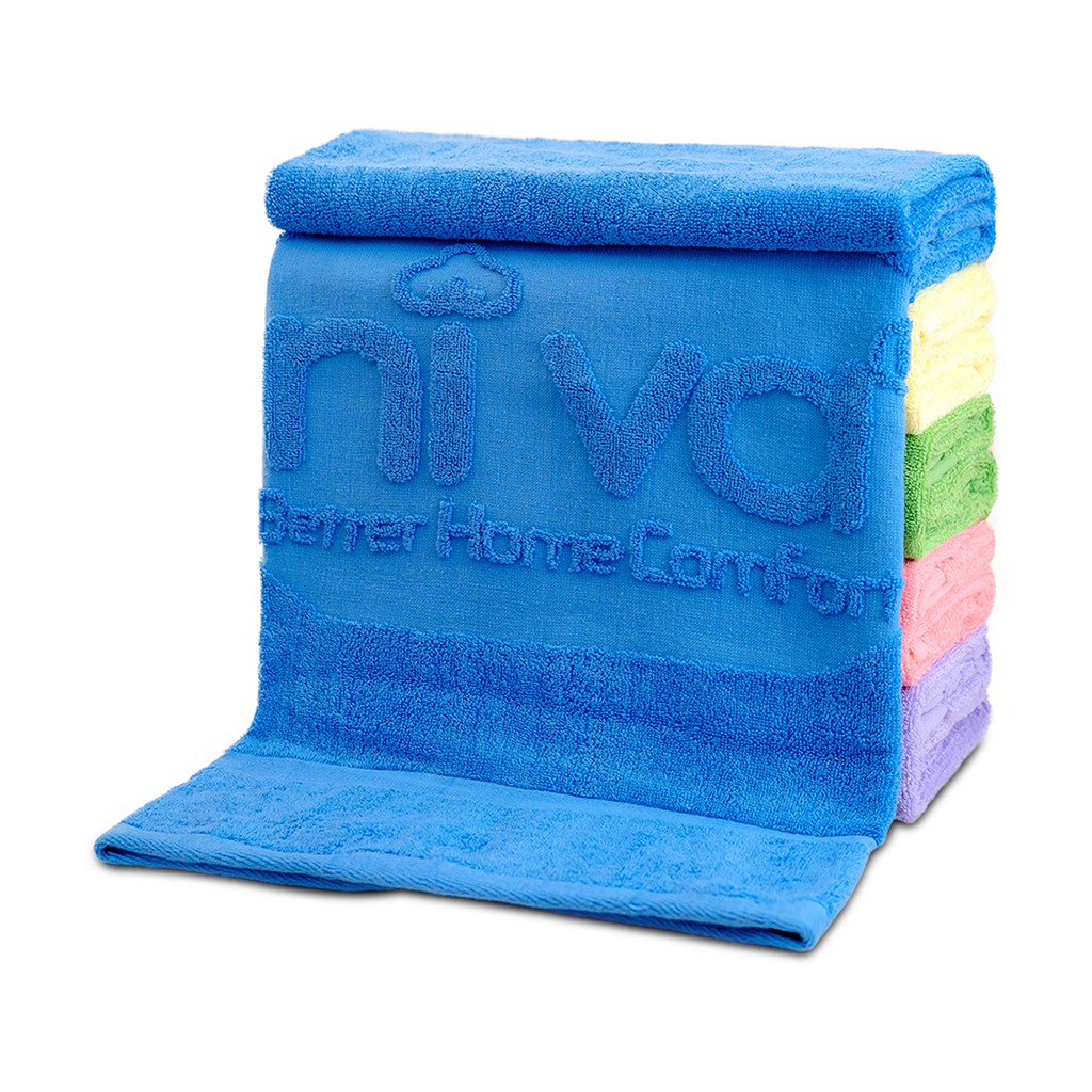 Khăn Tắm Cotton Tự Nhiên 100% Xuất Nhật Niva BJ3 Mềm Mịn Thấm Hút, An Toàn, Trơn Kích Thước 700x1400 mm