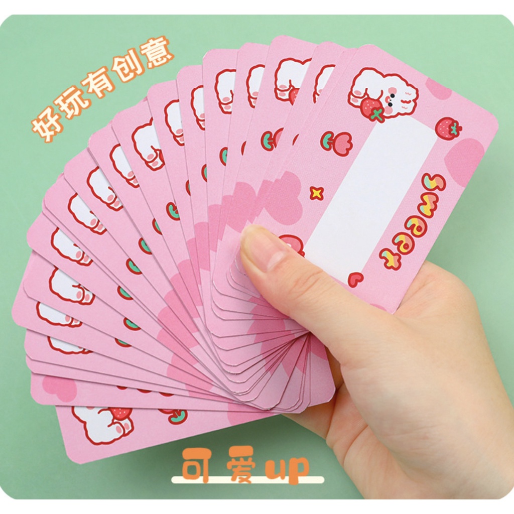 Bộ Thẻ Bài Cào May Mắn Hình Hoạt Hình Sáng Tạo Cho Cặp Đôi