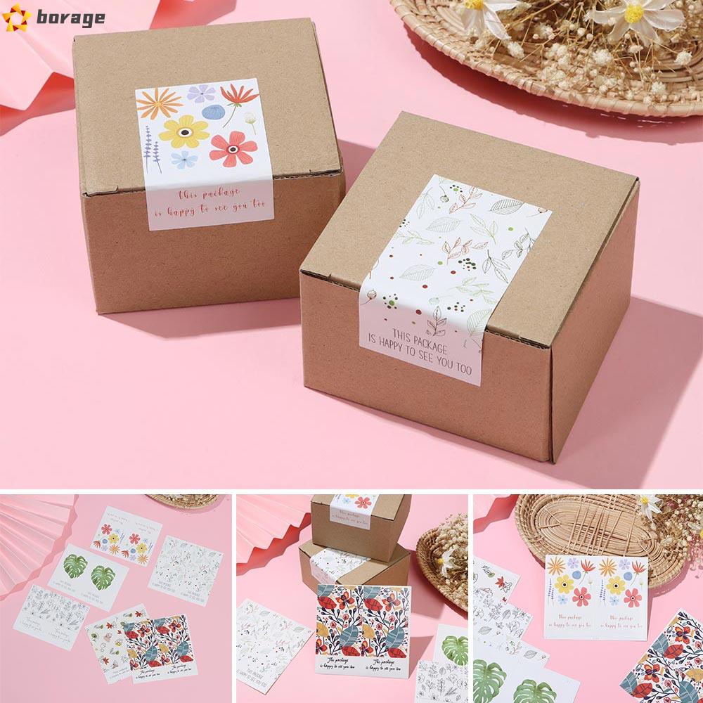 Set 50 Nhãn Dán Chữ Nhật In Chữ This Package Is Happy To See You Too &quot;Trang Trí Tiệc Cưới