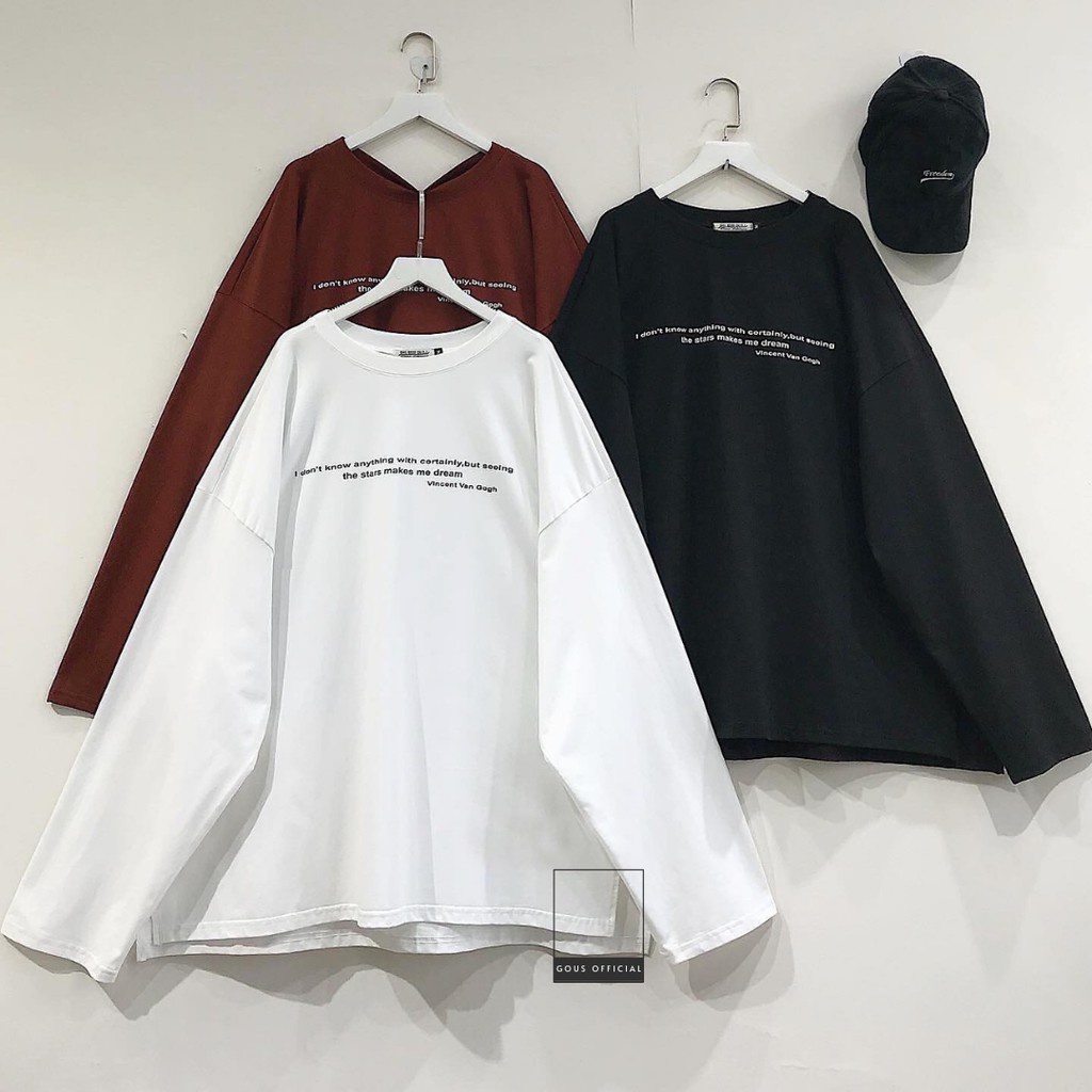 Áo Phông Dài Tay Nữ Unisex Phông Nhiều Màu VVG Chất Liệu Cotton Phong Cách Trẻ Trung Năng Động - 1807 Gous Official