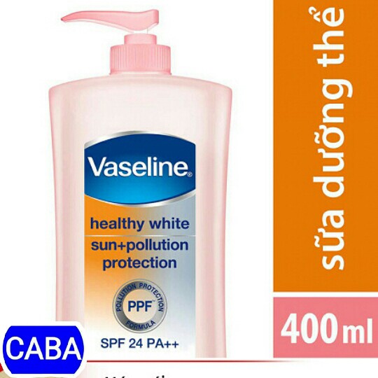 Vaseline sữa dưỡng trắng da chống nắng PPF và SPF 24 PA++, 400ml