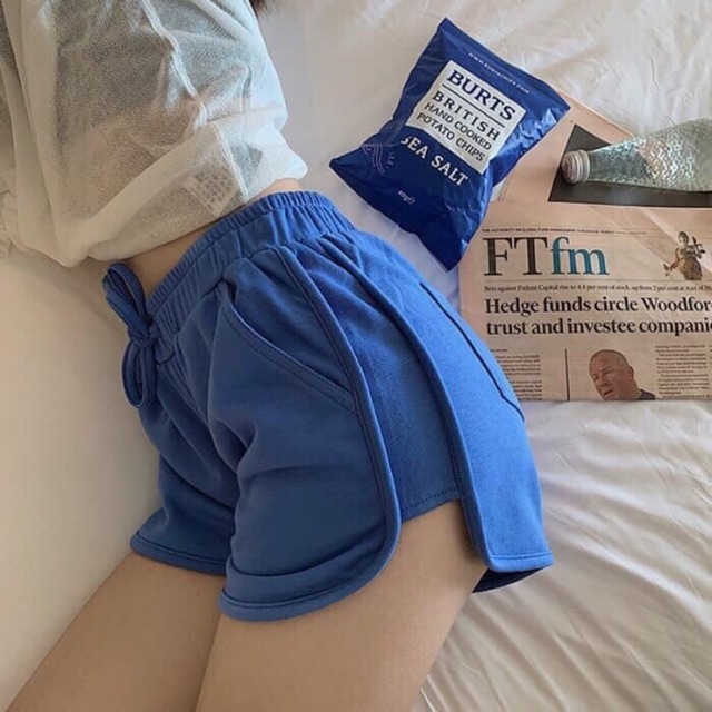 Quần short cotton sẻ vạt loại