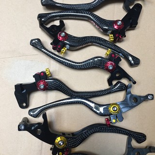 [CÓ VIDEO] 01 Đôi tay phanh tay thắng tay côn CRG màu đen carbon lắp EXCITER 150 cc - Bảo hành 1 năm - ĐÈN XE VIỆT
