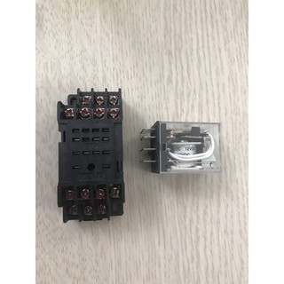 Rơ le trung gian 12VDC 14 chân + cả đế