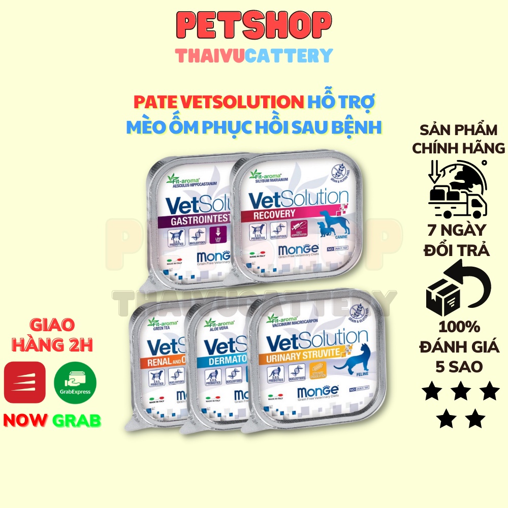 Pate dinh dưỡng hỗ trợ phục hồi trong và sau khi ốm - Monge VetSolution hàng nhập Ý cho Mèo