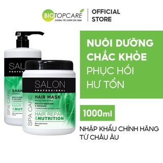Cặp dầu gội, ủ Salon Professional Nutrition phục hồi & nuôi dưỡng tóc 1000ml - BioTopcare Official